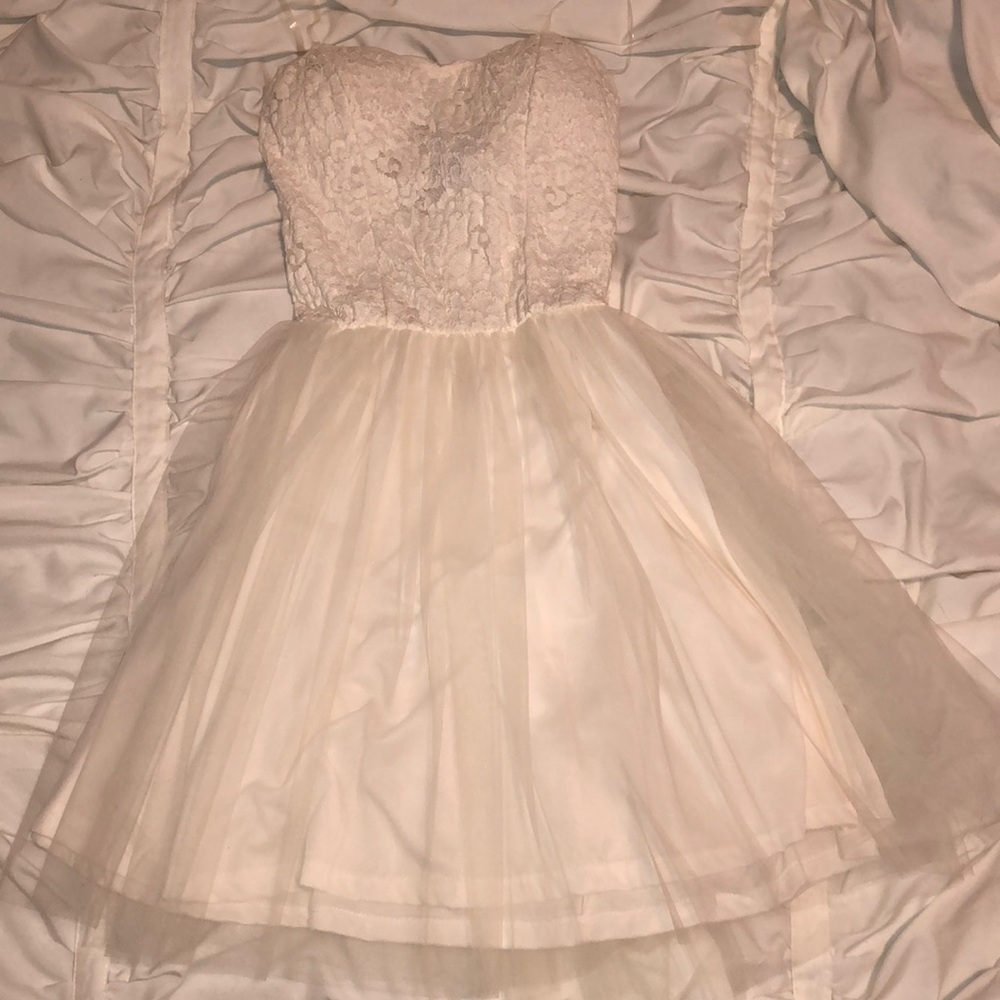 White graduation dress